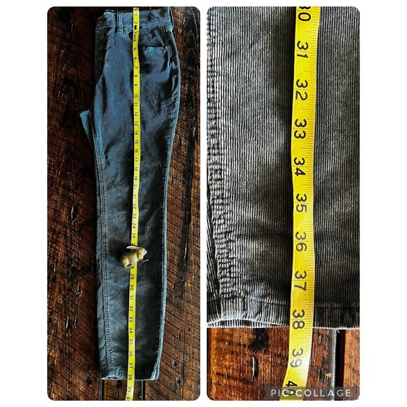 We the Free Free sage/blue/green Corduroy Free People Pants Button Fly S… - Picture 8 of 14